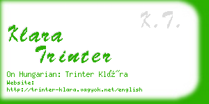 klara trinter business card